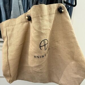 Anine Bing Tan Canvas Tote